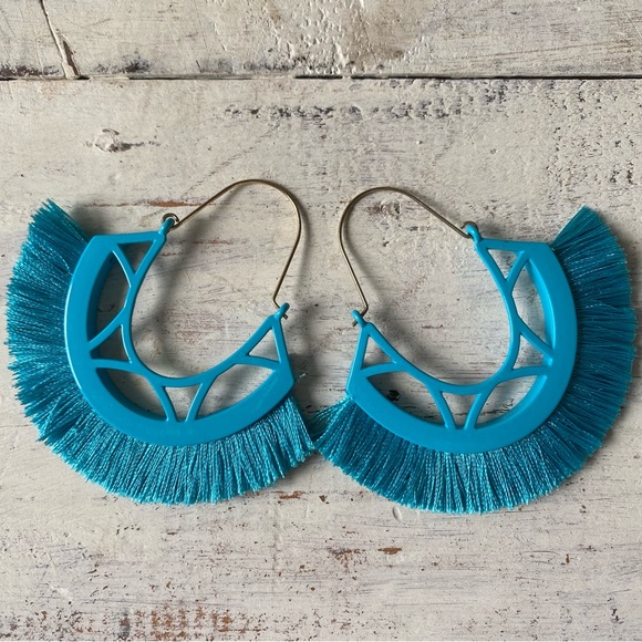Sugarfix Blue Fringe Earrings - Picture 3 of 7